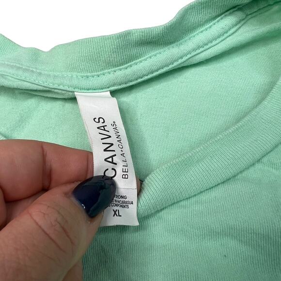 The Future Is Inclusive Equality T-Shirt Statement Tee Bella + Canvas Green XL - Picture 4 of 5